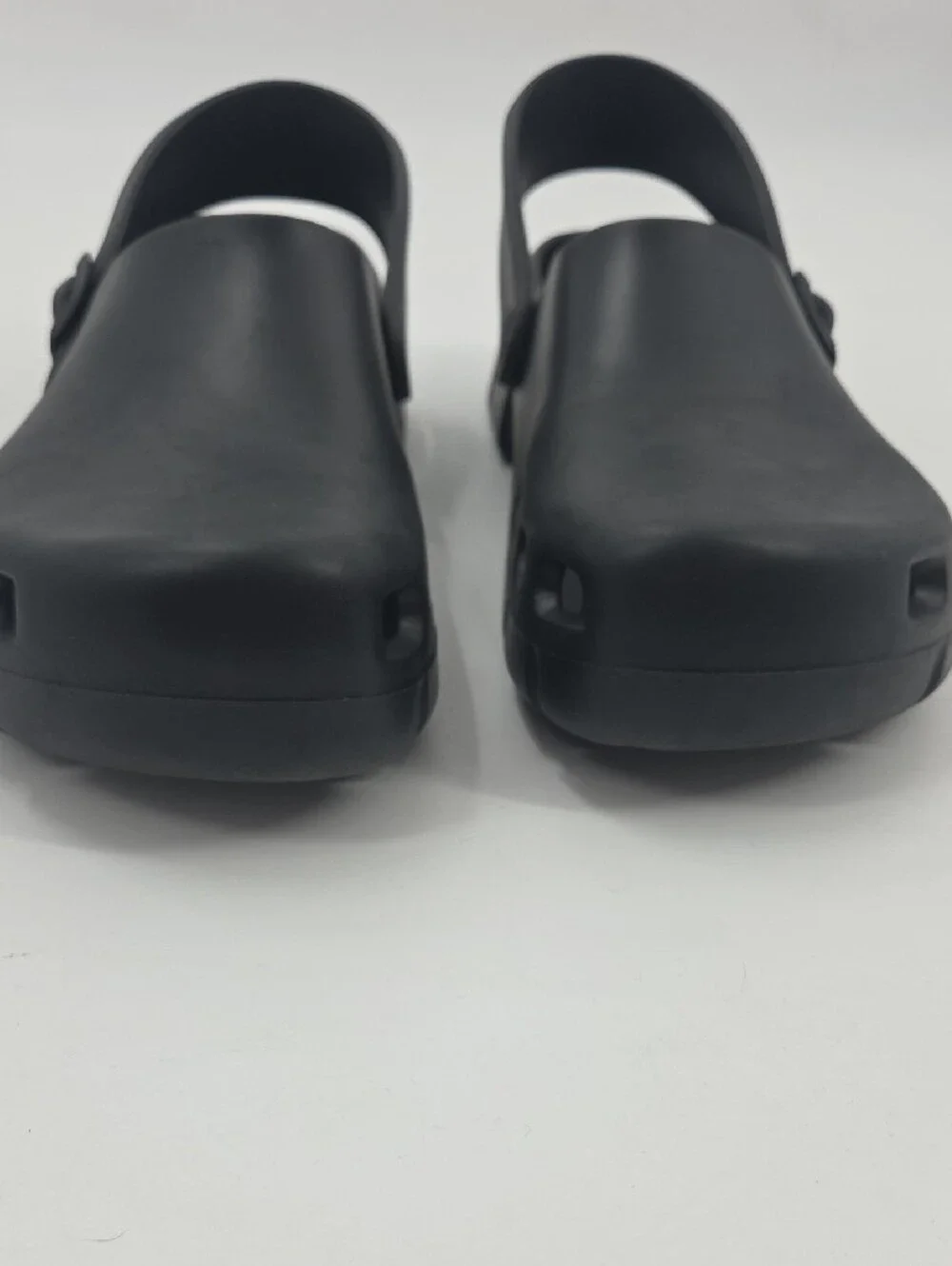 Birkenstock Black Foam Clogs with Heel Strap